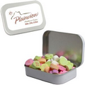 Large Silver Mint Tin with Conversation Hearts